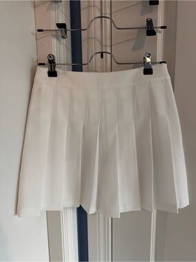 storets White Pleated Mini Skirt